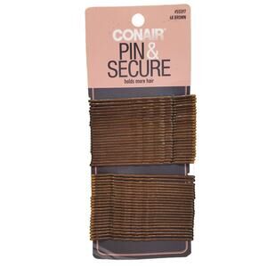 Conair Pin and Secure Hair Clips Bobby Pins 48 Brown Hair Pins